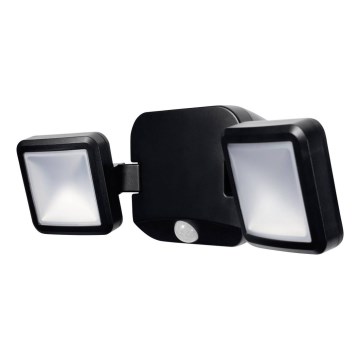 Osram - Foco de pared exterior LED con sensor BATTERY 2xLED/5W/4xD IP54