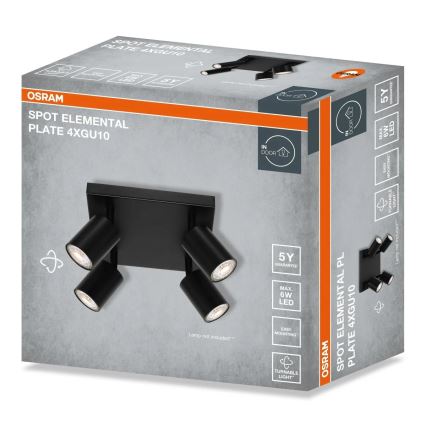 Osram - Foco de techo ELEMENTAL 4xGU10/6W/230V