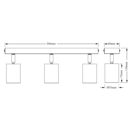 Osram - Foco ELEMENTAL 3xGU10/6W/230V