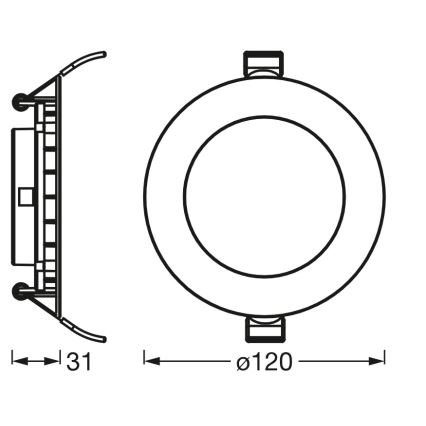 Osram - Foco empotrable SLIM LED/8W/230V 3000K