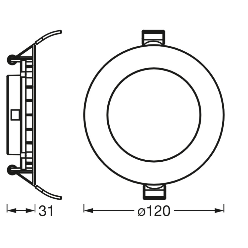 Osram - Foco empotrable SLIM LED/8W/230V 3000K