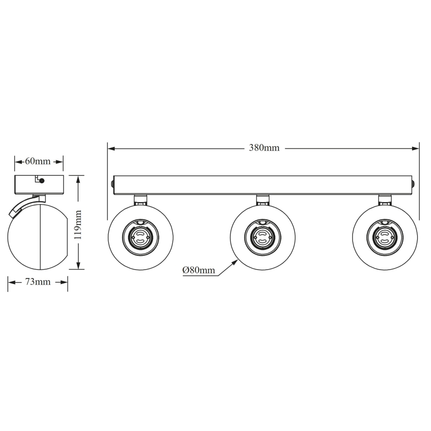 Osram - Foco empotrable SPOT SPHERAL 3xGU10/6W/230V blanco