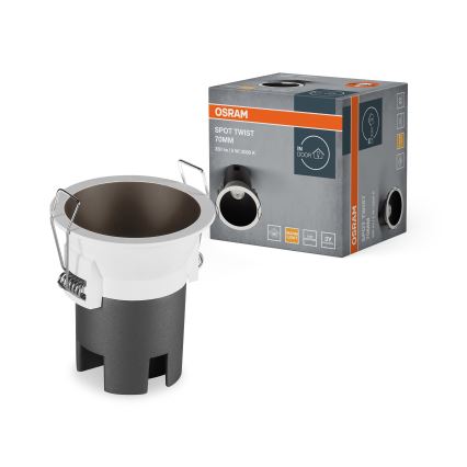 Osram - Foco empotrado LED SPOT TWIST LED/5W/230V 3000K diám. 7 cm blanco/negro