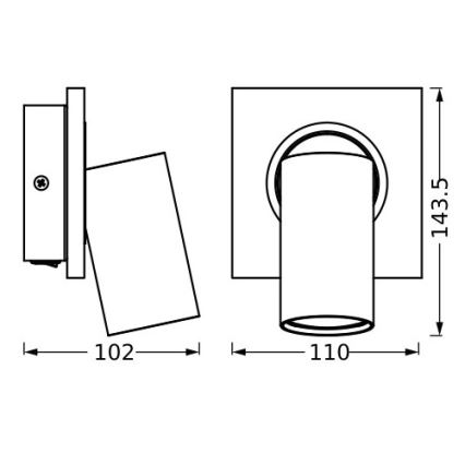 Osram - Foco LED de pared DECOR MERCURY 1xGU10/3,4W/230V