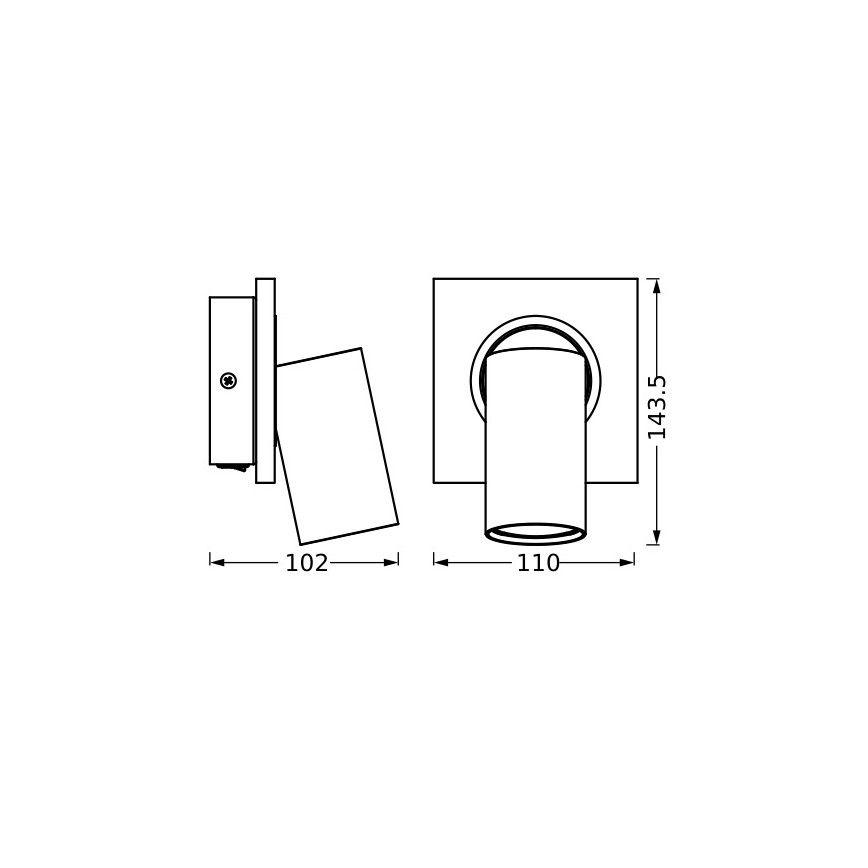 Osram - Foco LED de pared DECOR MERCURY 1xGU10/3,4W/230V