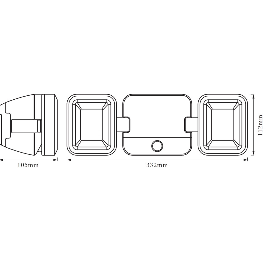 Osram - Foco LED de pared para exterior con sensor BATTERY 2xLED/5W/4xD IP54