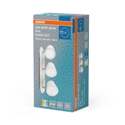 Osram - Foco LED para baño SPOT 3xLED/7W/230V IP44 3000/4000K