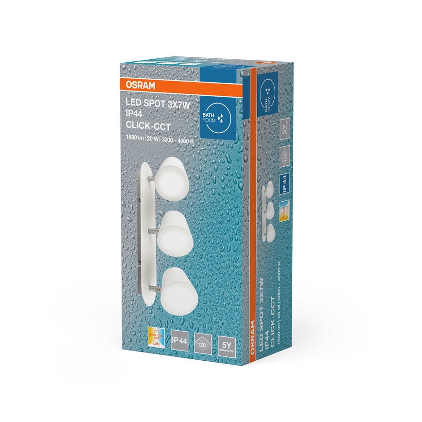 Osram - Foco LED para baño SPOT 3xLED/7W/230V IP44 3000/4000K