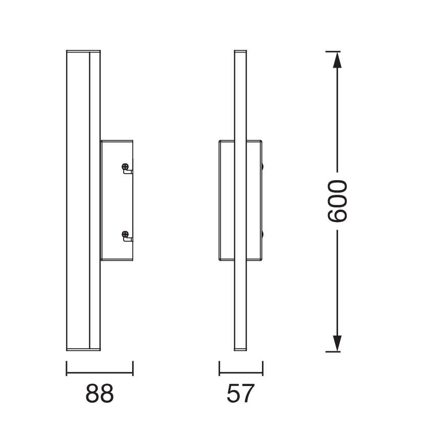 Osram - Iluminación LED regulable para espejo de baño ORBIS MIRROR LED/10W/230V 3000/4000K 60 cm IP44 negro