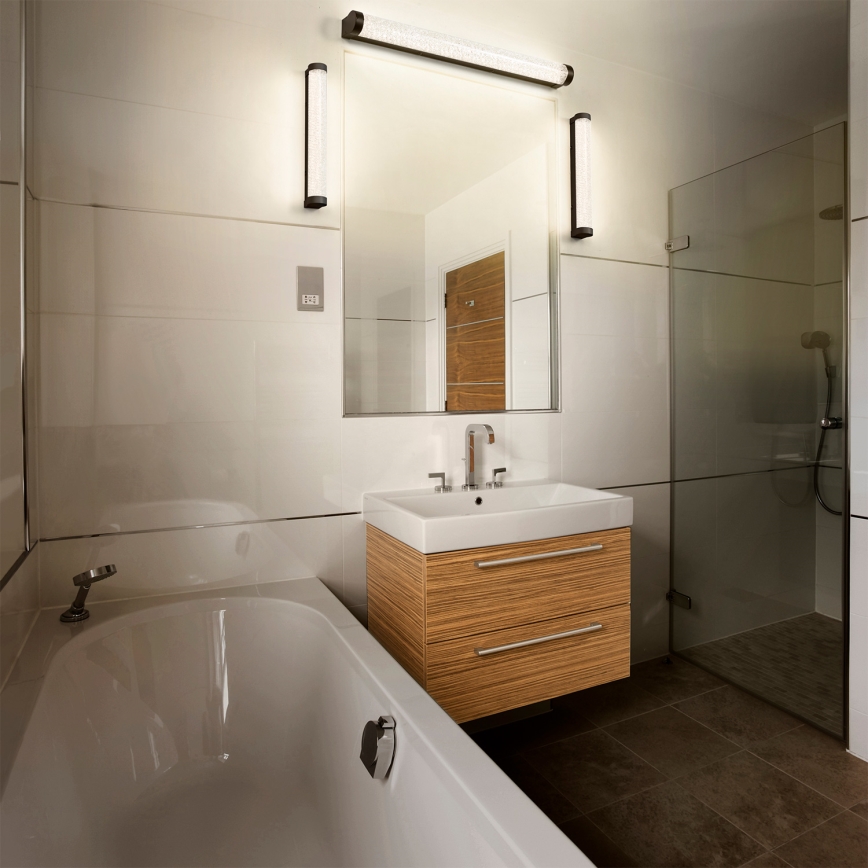 Osram - Iluminación LED regulable para espejo de baño ORBIS TUBE LED/12W/230V 3000/4000K 60 cm IP44 negro