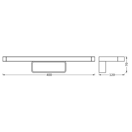 Osram - Barra LED para espejo de baño DISC BAR LED/7W/230V 3000/4000K 40 cm IP44 cromo brillante