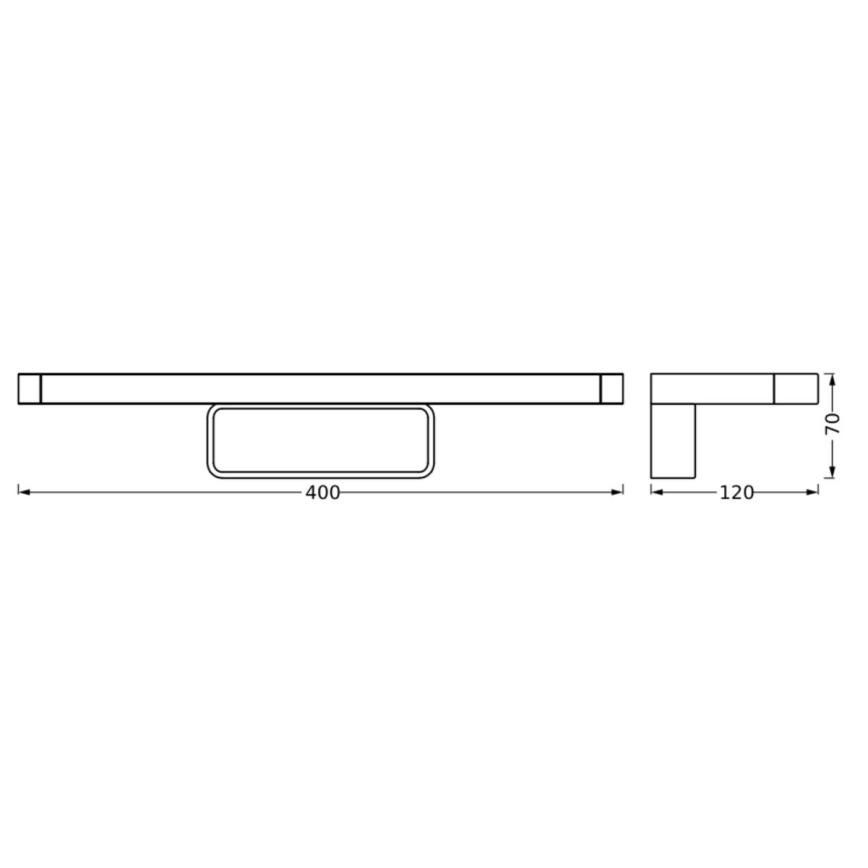 Osram - Barra LED para espejo de baño DISC BAR LED/7W/230V 3000/4000K 40 cm IP44 cromo brillante