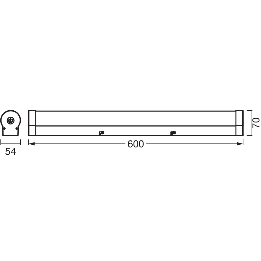Osram - Lámpara LED regulable para espejo de baño ORBIS TUBE LED/12W/230V 3000/4000K 60 cm IP44 blanco