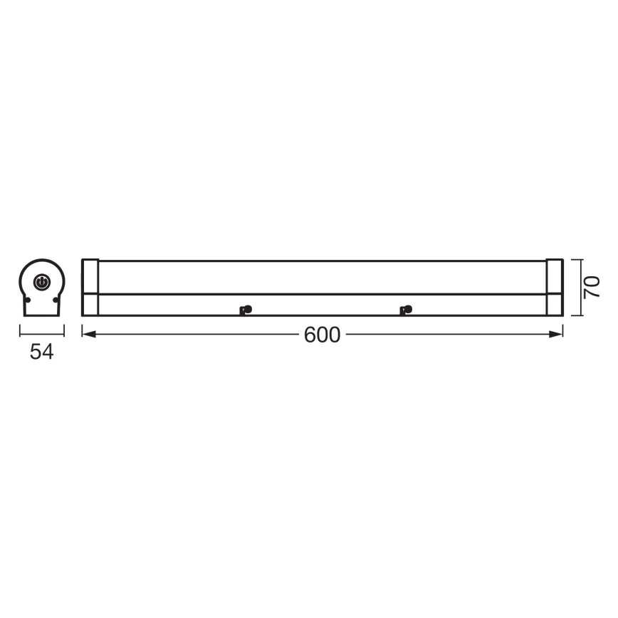 Osram - Iluminación regulable para espejo ORBIS TUBE LED/12W/230V 60 cm IP44 cromo brillante