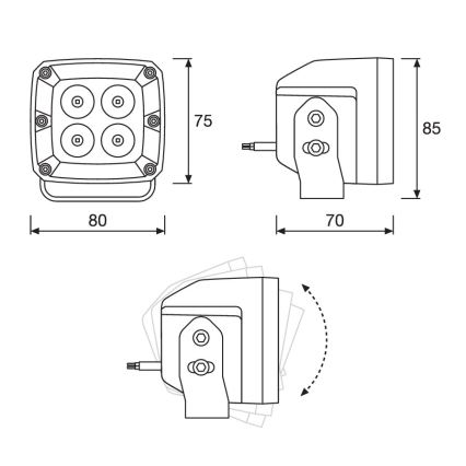 Osram - Pack de 2 focos LED para automóvil LEDRIVING WL VX80-SP LED/20W/12/24V 6000K IP67
