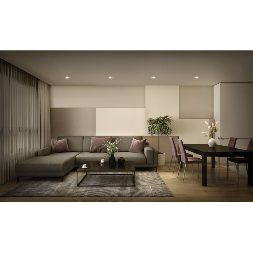 Osram - Set de 3 focos empotrables LED regulables SPOT LED/4,9W/230V 2700K Ø 8,7 cm blanco