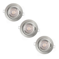 Osram - Juego de 3 luminarias empotradas LED regulables LED/4,9W/230V
