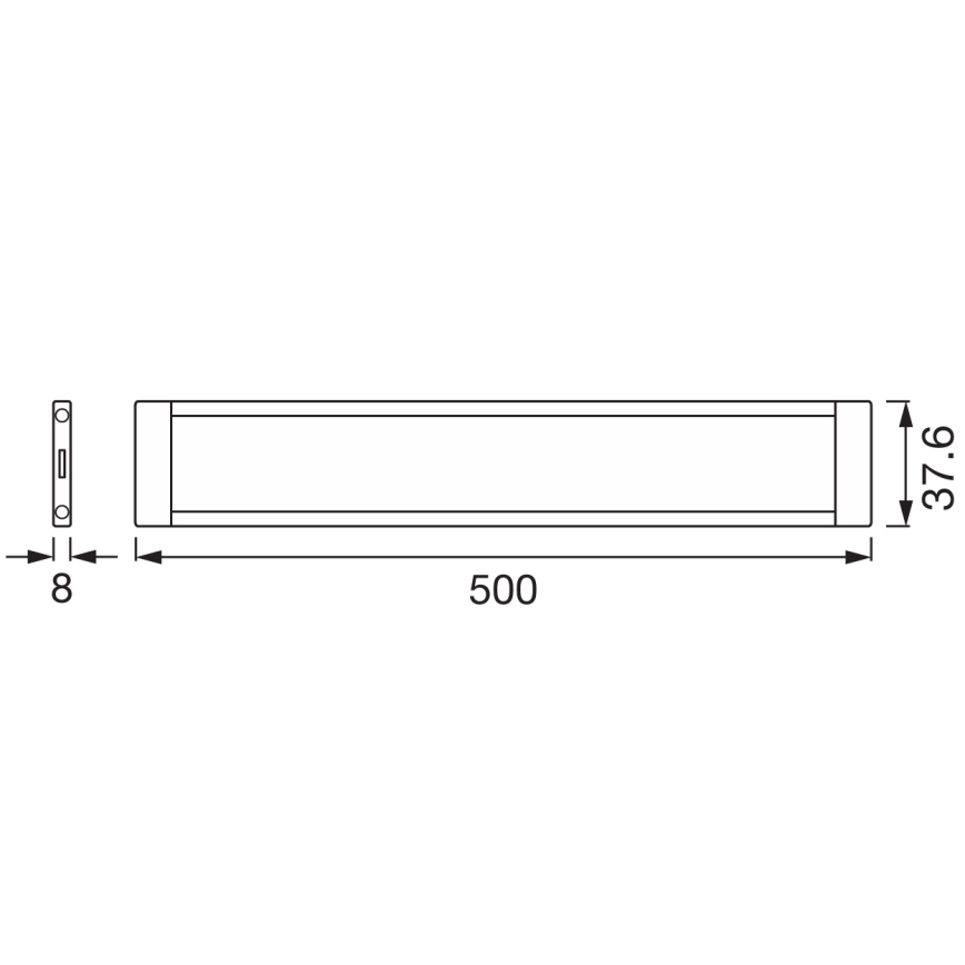 Osram - Kit de ampliación para luminaria LED regulable para debajo del mueble, 8W/24/230V, 2700-6500K, Wi-Fi, blanco