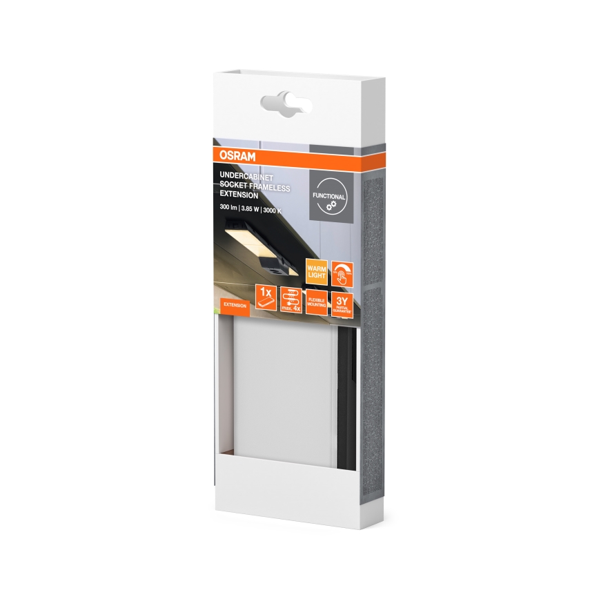 Osram - Kit de extensión para luminaria UNDERCABINET LED/3,85W/36V 3000K 8,1x17,9 cm negro
