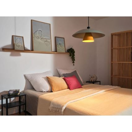 Osram - Lámpara colgante con cable DECOR FLYING MUSHROOM, 1xE27/25W/230V, diámetro 50 cm, verde