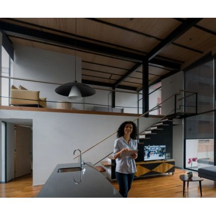 Osram - Lámpara colgante con cable DECOR FLYING MUSHROOM 1xE27/25W/230V Ø 50 cm negra