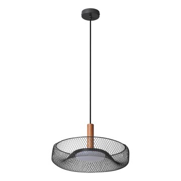 Osram - Lámpara colgante con cable DECOR MESH LED/18,5W/230V Ø 40 cm negro/madera de caucho