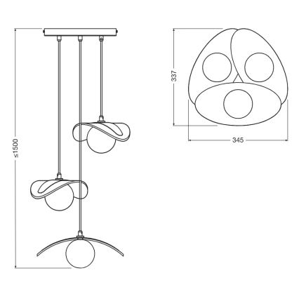 Osram - Lámpara colgante con cable DECOR PEARL 3xG9/5W/230V beige