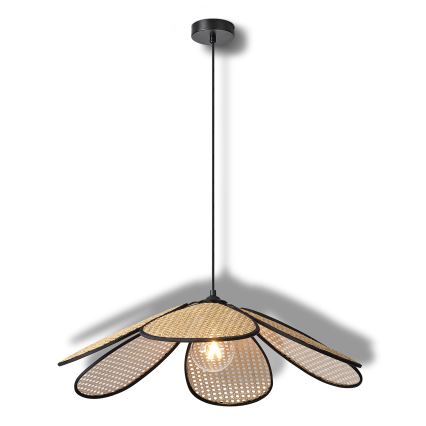 Osram - Lámpara colgante con cable DECOR RATTAN 1xE27/15W/230V Ø 69 cm beige/negro