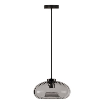 Osram - Lámpara colgante con cable DECOR SMOKE 1xE27/12W/230V, diámetro 28 cm, negro/gris ahumado