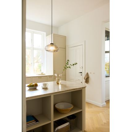 Osram - Lámpara colgante con cable DECOR SMOKE 1xE27/12W/230V, diámetro 28 cm, negro/gris ahumado