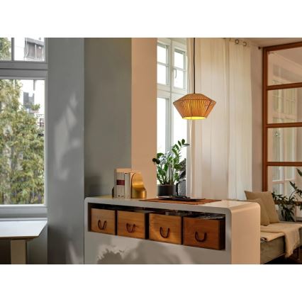 Osram - Lámpara colgante con cable DECOR STRIPES 1xE27/10W/230V, diámetro 30,5 cm, beige