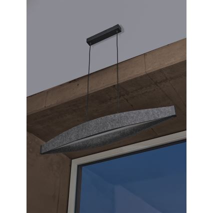 Osram - Lámpara colgante LED con cable DECOR FLAT LED/23W/230V gris