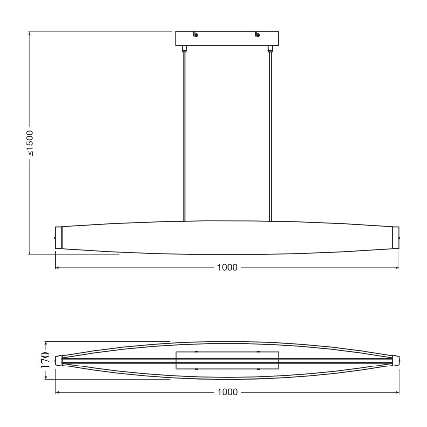 Osram - Lámpara colgante LED con cable DECOR FLAT LED/23W/230V gris