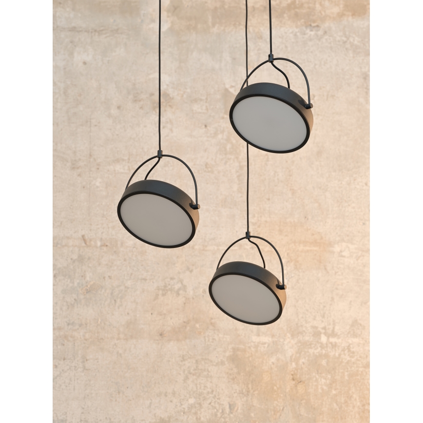 Osram - Lámpara colgante LED con cable DECOR PUCK 3xLED/12W/230V CRI 90 negra