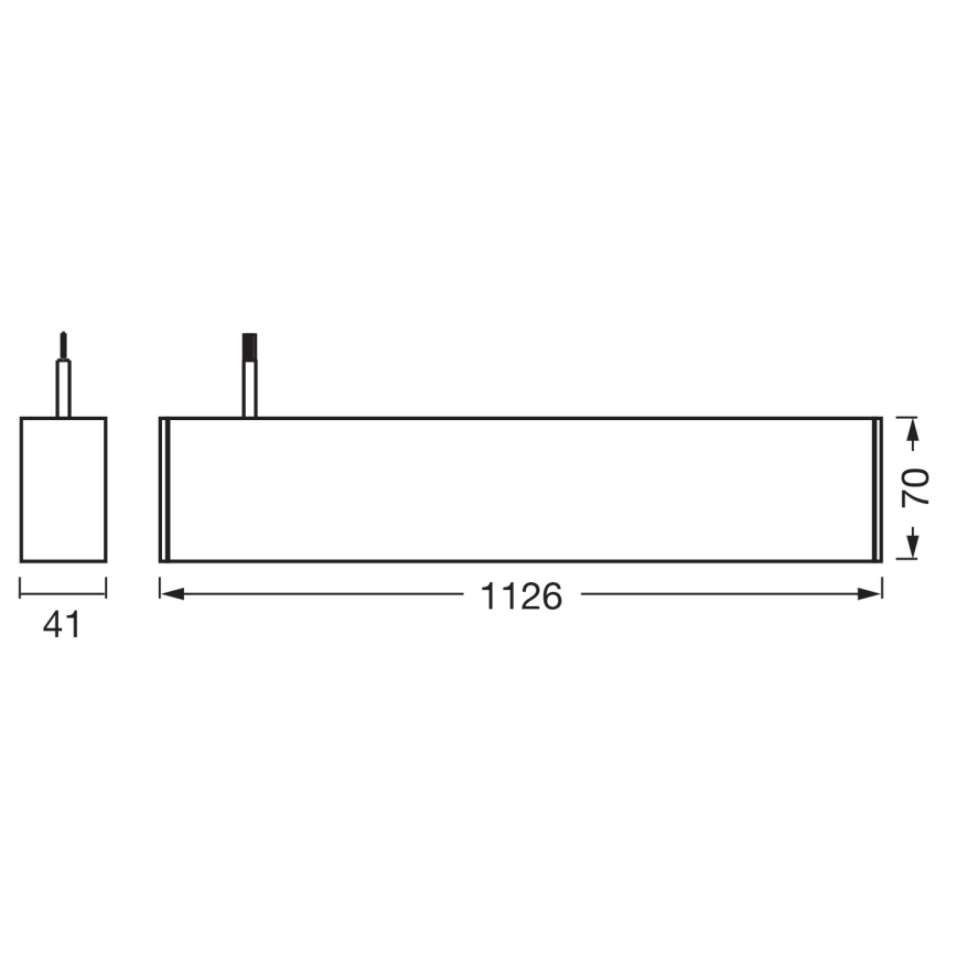 Osram - Lámpara colgante LED regulable en cable OFFICE LINE LED/42W/230V 4000K 112,6 cm negra