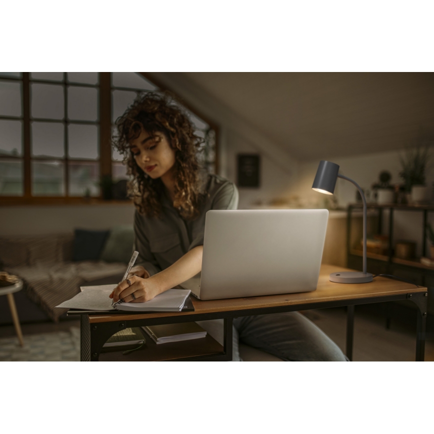 Osram - Lámpara de escritorio DESK LINE 1xGU10/9W/230V gris