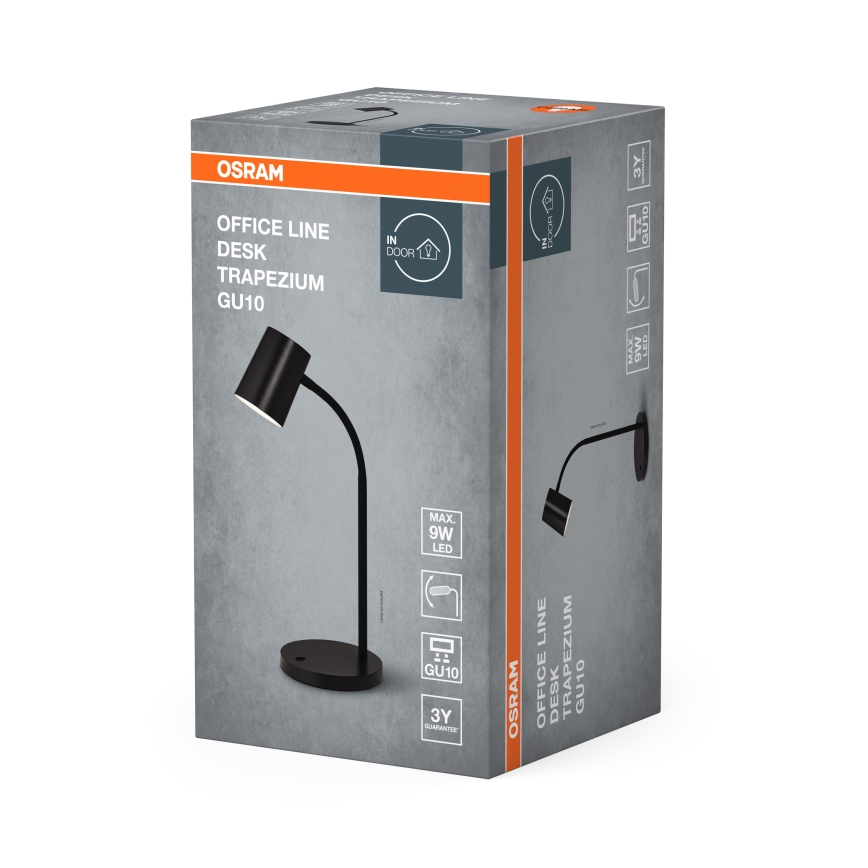 Osram - Lámpara de escritorio DESK LINE 1xGU10/9W/230V negra