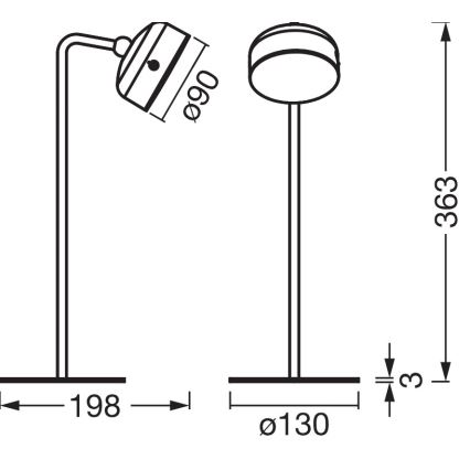 Osram - Lámpara de escritorio LED recargable y regulable 3 en 1 DECOR HELPER LED/1,8W/5V negra
