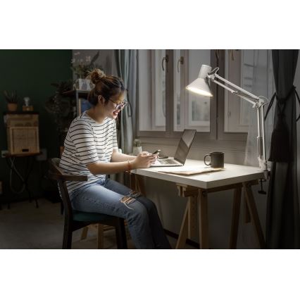 Osram - Lámpara de escritorio LED regulable con pinza OFFICE LINE LED/9W/230V 3000K blanca
