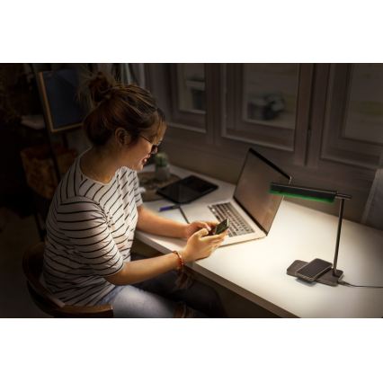 Osram - Lámpara de escritorio LED regulable OFFICE LINE LED/19W/230V 3000/4000/6500K negra