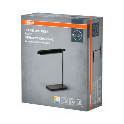 Osram - Lámpara de escritorio LED regulable OFFICE LINE LED/19W/230V 3000/4000/6500K negra