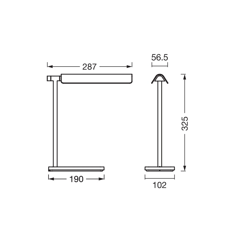 Osram - Lámpara de escritorio LED regulable OFFICE LINE LED/19W/230V 3000/4000/6500K negra