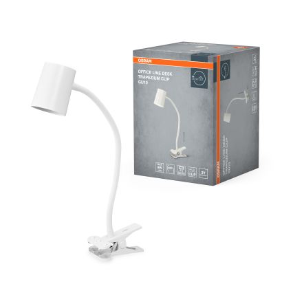 Osram - Lámpara de mesa con pinza DESK LINE 1xGU10/9W/230V blanca