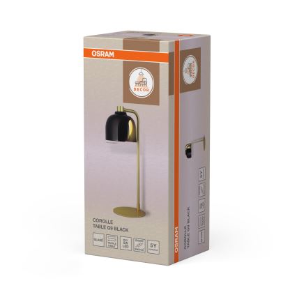 Osram - Lámpara de mesa DECOR COROLLE 1xG9/20W/230V negra/dorada