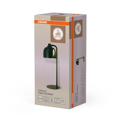 Osram - Lámpara de mesa DECOR COROLLE 1xG9/20W/230V verde
