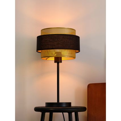 Osram - Lámpara de mesa DECOR HORNET 1xE27/10W/230V negra/dorada