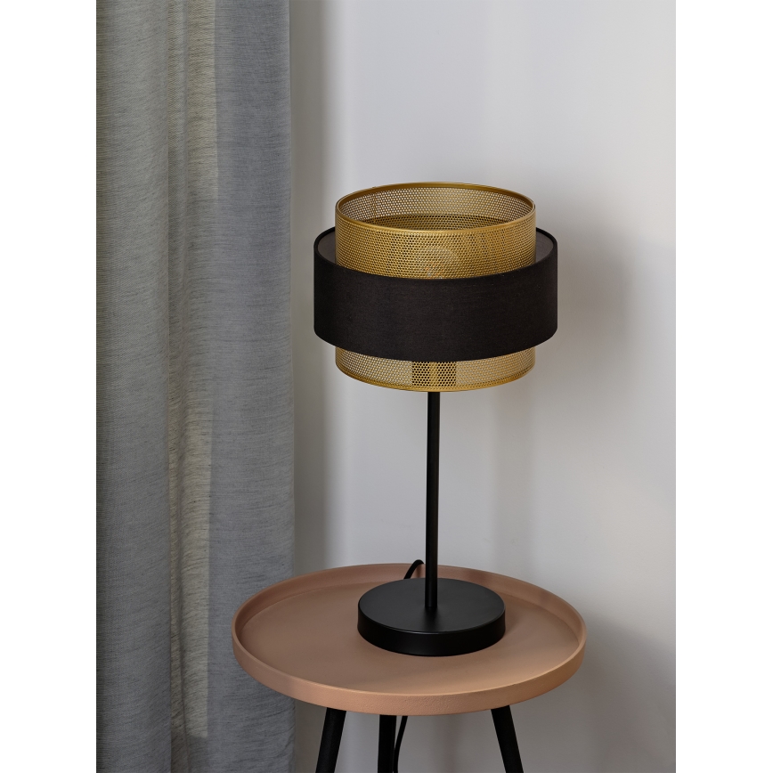 Osram - Lámpara de mesa DECOR HORNET 1xE27/10W/230V negra/dorada