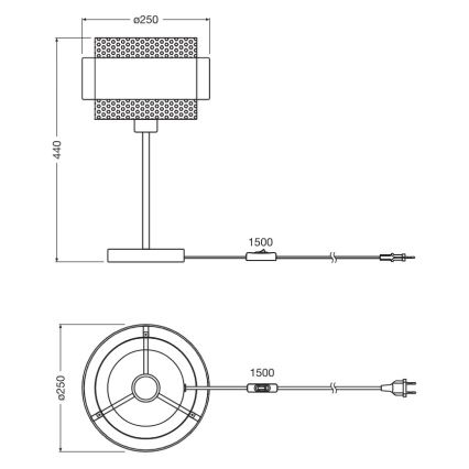 Osram - Lámpara de mesa DECOR HORNET 1xE27/10W/230V negra/dorada
