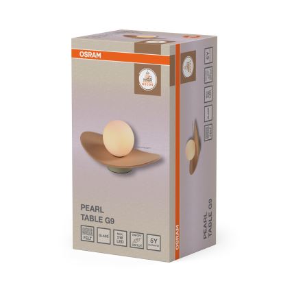 Osram - Lámpara de mesa DECOR PEARL 1xG9/5W/230V beige