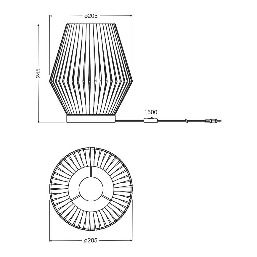 Osram - Lámpara de mesa DECOR STRIPES 1xE14/5W/230V beige